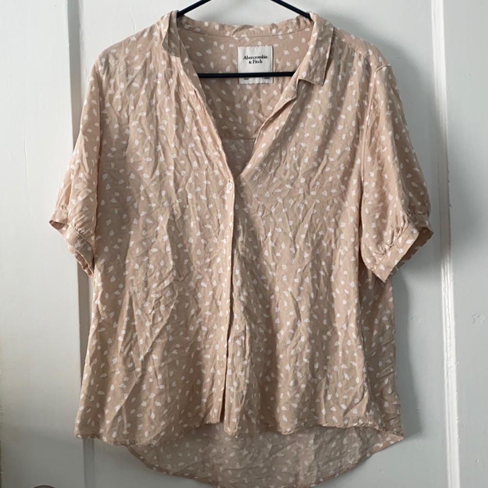 Abercrombie & Fitch Patterned Short Sleeve Button Up